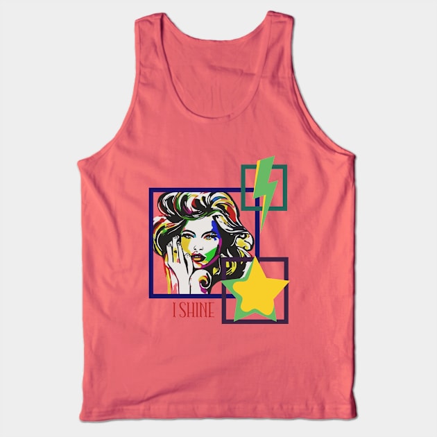 I shine girl abstract Tank Top by Greenmillion